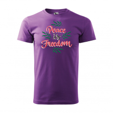 Póló Peace is freedom mintával - Lila XXXL méretben ajándéktárgy