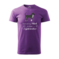Póló Pitbull mintával - Lila M méretben ajándéktárgy