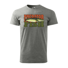  Póló Predator fish mintával - Szürke S méretben ajándéktárgy
