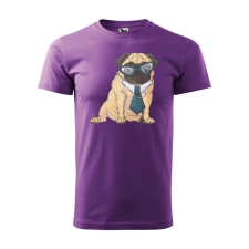 Póló Pug Dog mintával - Lila XXXL méretben ajándéktárgy