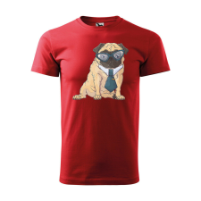 Póló Pug Dog mintával - Piros XL méretben ajándéktárgy