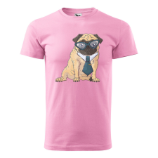 Póló Pug Dog mintával - Rózsaszín XXL méretben ajándéktárgy
