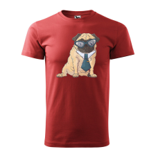 Póló Pug Dog mintával - Terrakotta L méretben ajándéktárgy