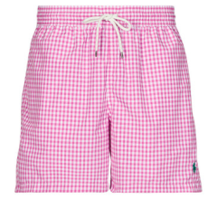 Polo Ralph Lauren Fürdőruhák MAILLOT DE BAIN A CARREAUX EN POLYESTER Rózsaszín EU L