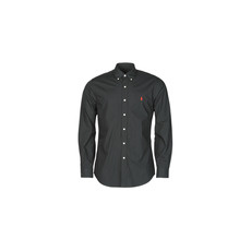 Polo Ralph Lauren Hosszú ujjú ingek CHEMISE AJUSTEE EN POPLINE DE COTON COL BOUTONNE  LOGO PONY PLAY Fekete EU S