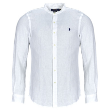 Polo Ralph Lauren Hosszú ujjú ingek CHEMISE AJUSTEE SLIM FIT EN LIN COL MAO Fehér EU M