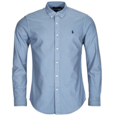 Polo Ralph Lauren Hosszú ujjú ingek CHEMISE AJUSTEE SLIM FIT EN OXFORD LEGER Kék EU L