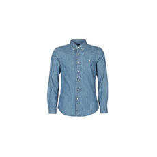 Polo Ralph Lauren Hosszú ujjú ingek CHEMISE CINTREE SLIM FIT EN JEAN DENIM BOUTONNE LOGO PONY PLAYER Kék EU XL