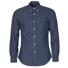 Polo Ralph Lauren Hosszú ujjú ingek CHEMISE CINTREE SLIM FIT EN OXFORD LEGER TYPE CHINO COL BOUTONNE Tengerész EU XS