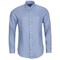 Polo Ralph Lauren Hosszú ujjú ingek CHEMISE COUPE DROITE EN LIN Kék EU M