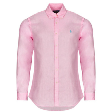 Polo Ralph Lauren Hosszú ujjú ingek CHEMISE COUPE DROITE EN LIN Rózsaszín EU XXL