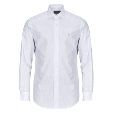 Polo Ralph Lauren Hosszú ujjú ingek CHEMISE COUPE DROITE EN POPELINE MICRO MOTIF Fehér EU L