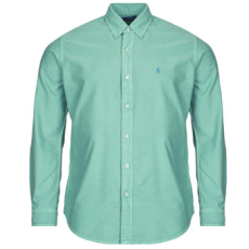 Polo Ralph Lauren Hosszú ujjú ingek CHEMISE DROITE CUSTOM EN OXFORD LEGER Zöld EU L