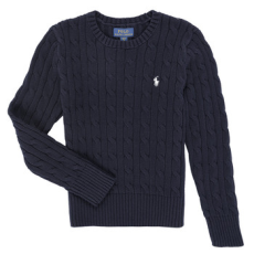 Polo Ralph Lauren Pulóverek CABLE CN-SWEATER-PULLOVER Tengerész 12 / 14 Jahre