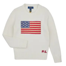 Polo Ralph Lauren Pulóverek FLAG CN SWTR-TOPS-SWEATER Fehér 14 / 16 Jahre