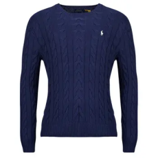 Polo Ralph Lauren Pulóverek PULL COL ROND EN MAILLE TORSADEE Tengerész EU XL