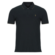 Polo Ralph Lauren Rövid ujjú galléros pólók POLO STRETCH COL ZIPPE Fekete EU M