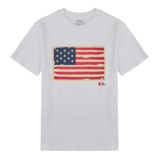 Polo Ralph Lauren Rövid ujjú pólók SS FLAG TEE Fehér 10 / 12 Jahre