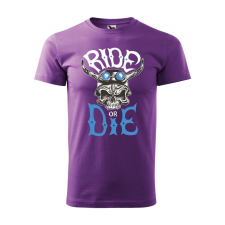 Póló Ride or die mintával - Lila XL méretben ajándéktárgy