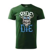 Póló Ride or die mintával - Zöld XXL méretben ajándéktárgy