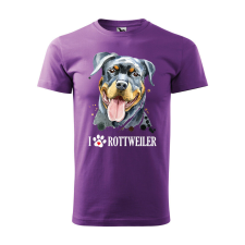 Póló Rotweiler mintával - Lila L méretben ajándéktárgy