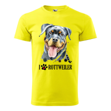 Póló Rotweiler mintával - Sárga XL méretben ajándéktárgy