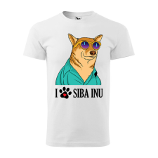 Póló Siba Inu mintával - Fehér XXXL méretben ajándéktárgy