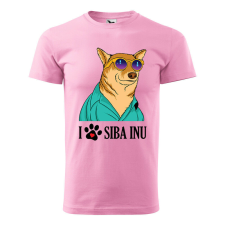 Póló Siba Inu mintával - Rózsaszín XL méretben ajándéktárgy
