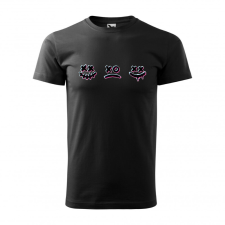 Póló Smile mintával - Fekete XL méretben ajándéktárgy