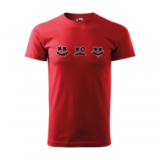  Póló Smile  mintával Piros 2XL egyedi ajándék