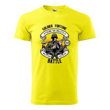 Póló Soldier  mintával Sárga 4XL egyedi ajándék