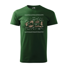  Póló Tacskó  mintával Zöld XL egyedi ajándék