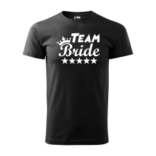  Póló Team bride  mintával Fekete L egyedi ajándék