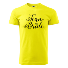  Póló Team bride  mintával Sárga 2XL egyedi ajándék