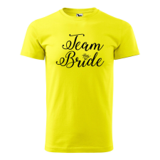 Póló Team bride mintával - Sárga L méretben v5 ajándéktárgy