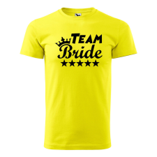 Póló Team bride mintával - Sárga M méretben v4 ajándéktárgy
