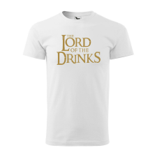 Póló The Lord of the Drinks mintával - Fehér M méretben ajándéktárgy