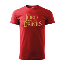 Póló The Lord of the Drinks mintával - Piros XXL méretben ajándéktárgy