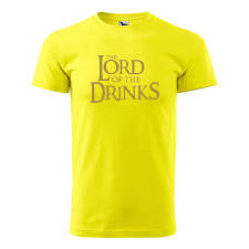 Póló The Lord of the Drinks mintával - Sárga XXL méretben ajándéktárgy