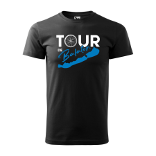  Póló Tour de Balaton  mintával Fekete M egyedi ajándék