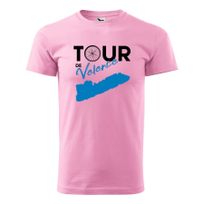 Póló Tour de Velence mintával - Rózsaszín M méretben ajándéktárgy