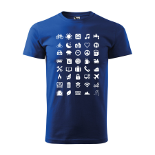  Póló Traveller  mintával Kék XL egyedi ajándék
