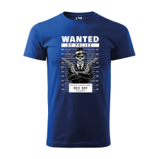  Póló Wanted  mintával Kék M egyedi ajándék