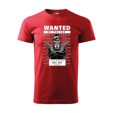  Póló Wanted  mintával Piros S egyedi ajándék