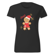 polofun.hu Anya, mézeskalács figurával, Karácsony női póló