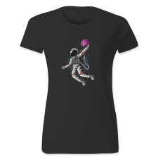 polofun.hu Asztronauta kosárlabdázik női póló