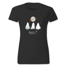 polofun.hu Boo! Szellem és Hold, Halloween női póló