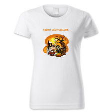 polofun.hu Csokit vagy csalunk, Ilyesztős, Halloween női póló