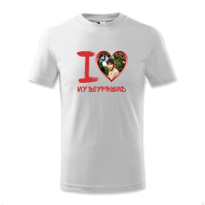 polofun.hu I love my Boyfriend, fotóval gyerek póló
