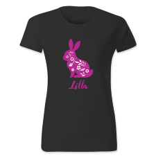 polofun.hu Nyuszi alak, virágos, Lilla, Húsvét női póló